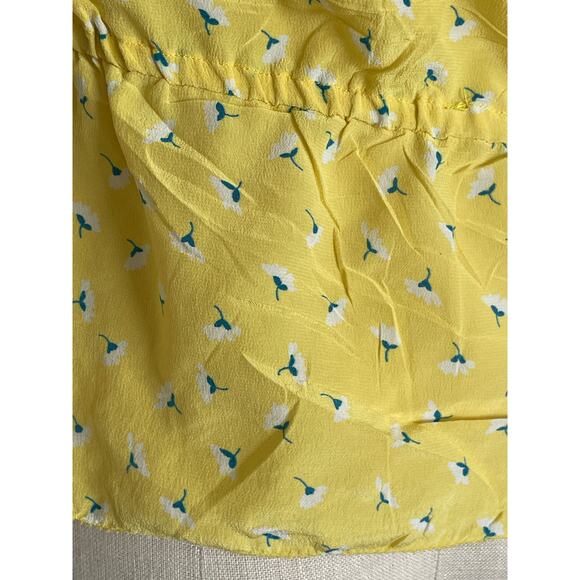 Joie Silk Yellow Floral Peplum Top - Picture 6 of 8
